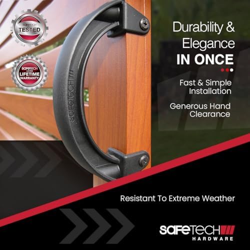 Safetech Hardware SHDL-150 Polymer Pull Gate Handle - Black