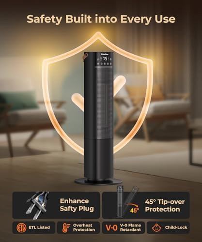 Abolee 26 Electric Heater with Remote and Oscillation