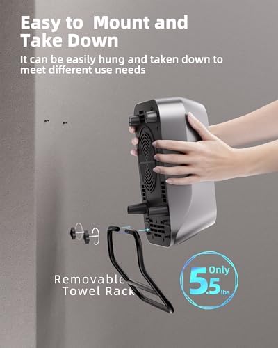Uthfy 2 in 1 Wall Mount Space Heater with Towel Rack