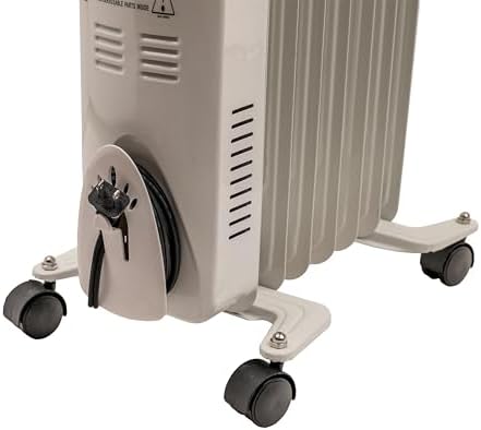 EZ-HEAT Oil-Filled Space Heater with Adjustable Thermostat and Safety Features