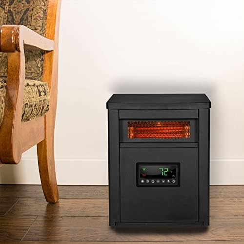 LifeSmart Infrared Quartz Heater with Remote 1500W Black