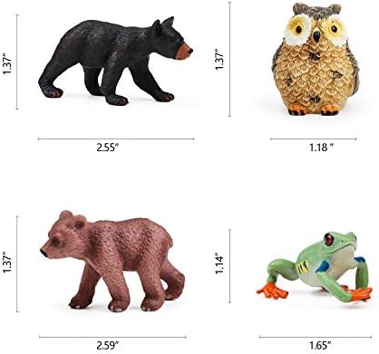 16PCS Forest Animal Baby Figures Woodland Creatures Toy Figurines for Kids