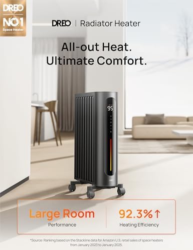 Dreo Oil Filled Radiator Heater with Remote Control and 10 Safety Features 1