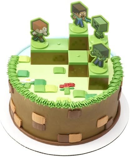 DecoSet Mobs Beware Minecraft Cake Topper 6-Piece