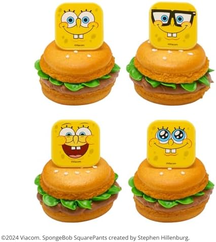 DecoPac SpongeBob SquarePants Mood Faces Cupcake Rings - 24 Pack