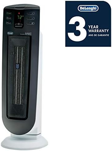 DeLonghi 1500W Ceramic Tower Heater with Remote and Timer