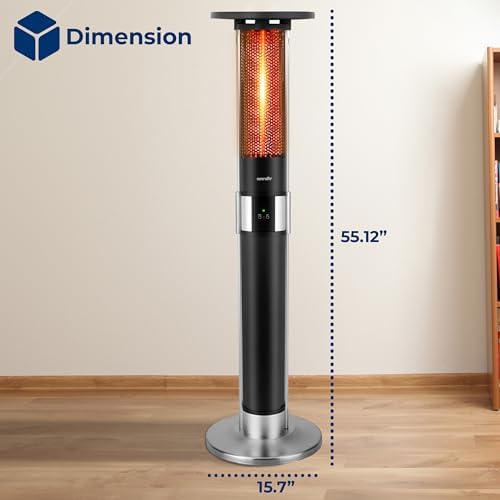 SereneLife Infrared Heater 1500W Portable with Remote Control