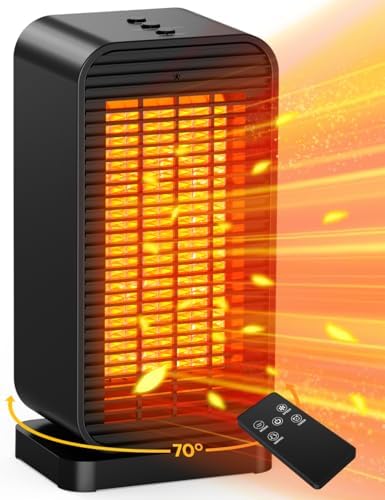 BALKO 1500W PTC Ceramic Space Heater with Thermostat and Remote Control