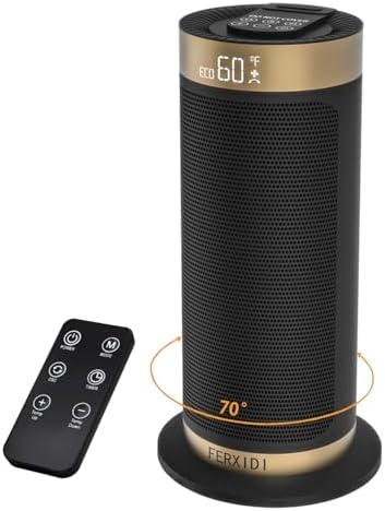 FERXIDI 1500W PTC Electric Space Heater with Thermostat and Remote
