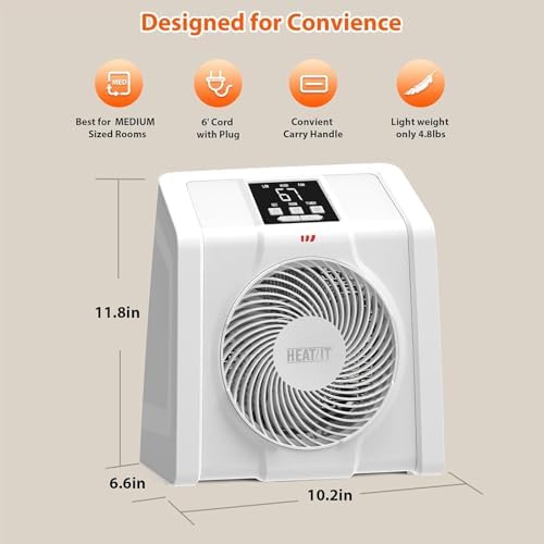 HEATIT Digital Space Heater with Thermostat and Timer