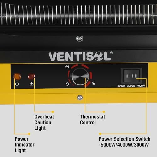 VENTISOL 5000W Garage Heater with 3 Heat Settings