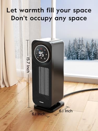 GiveBest Touch Panel Space Heater 1500W with Remote and Night Light