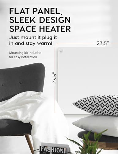EconoHome Wall Heater Panel with Thermostat 400W 120V 120 Sq Ft