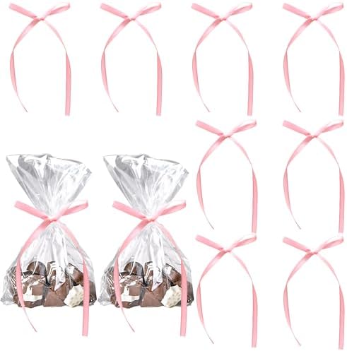 Gyufise 30Pcs Bowknot Cake Toppers Pink