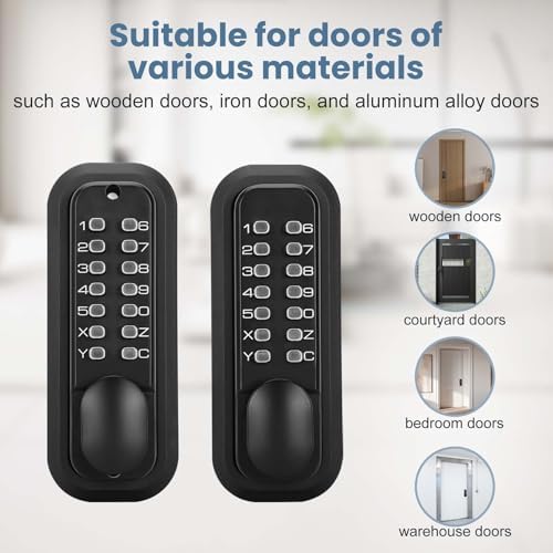Casmer Double Sided Keyless Door Lock Black 1