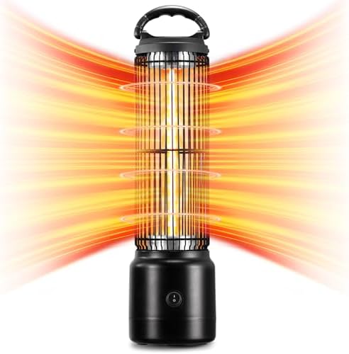 Haoteey Infrared Heater 800W Carbon Fiber Portable Indoor Tower Electric Heater
