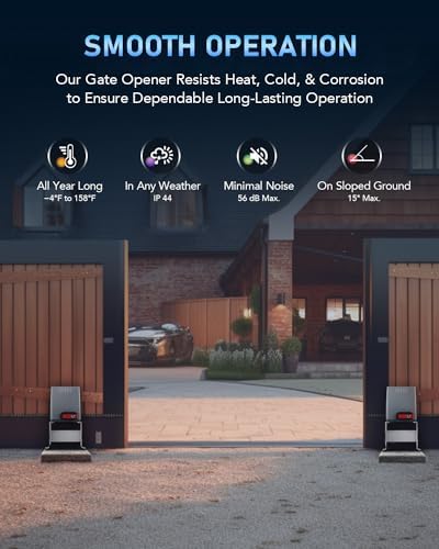 CO-Z 1800 lb Sliding Gate Opener with Remote Controls