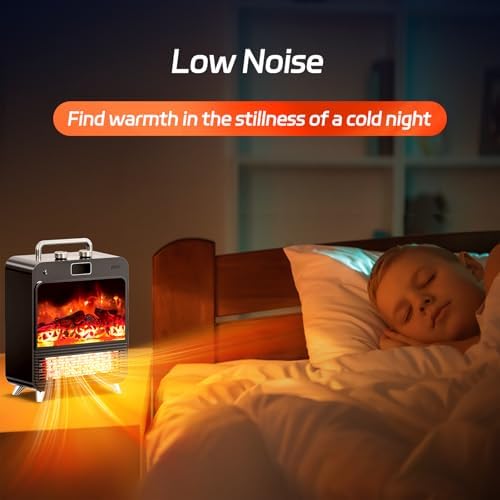Feculs Official Electric Space Heater with Realistic 3D Flame