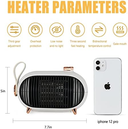 METKIIO Space Heater - Energy Efficient Quiet Retro Style