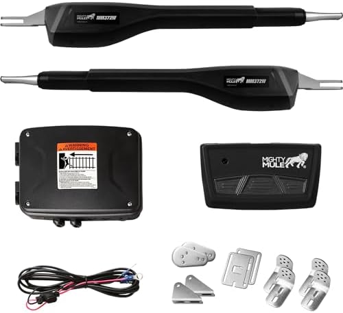 Mighty Mule MM372W Dual Gate Opener Smart Solar Black