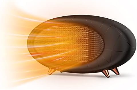 PRSOOY 600W Desktop Heater with PTC Ceramic Fast Heating Black