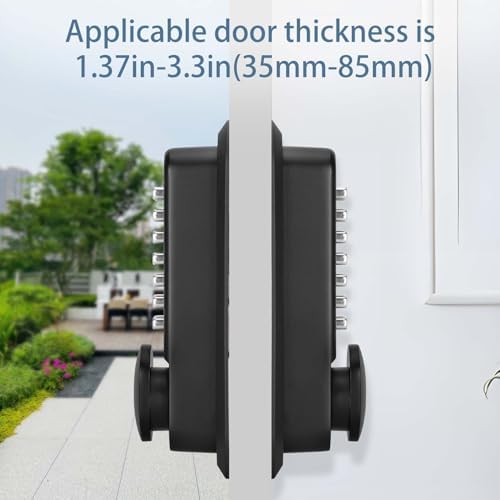 Casmer Double Sided Keyless Door Lock Black 1