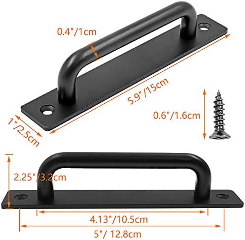 2 Pack Black Sliding Barn Door Handle