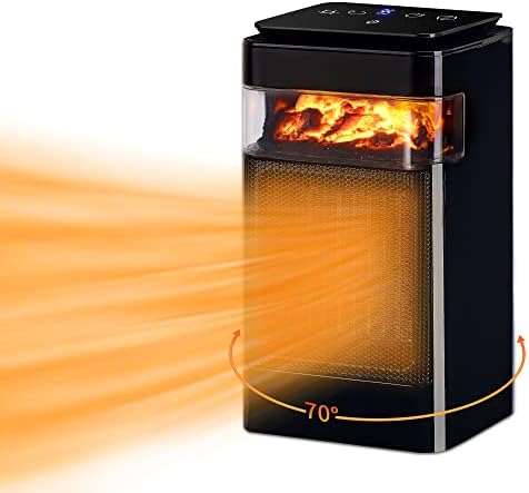Uthfy 1000W 1500W PTC Ceramic Space Heater with Thermostat and 24H Timer