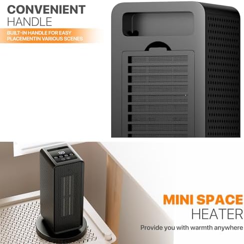Magshion Quiet Electric Space Heater with 90 Oscillation and 12H Timer