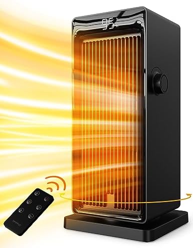 SANVINDER 1500W Electric Space Heater with Remote Control