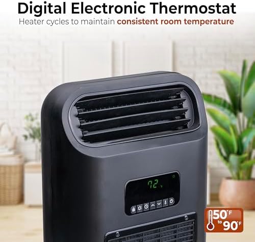 Comfort Zone Wall Mount Space Heater with Timer and Remote Control