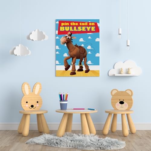 OULUN Pin the Tail on the Bullseye Party Game