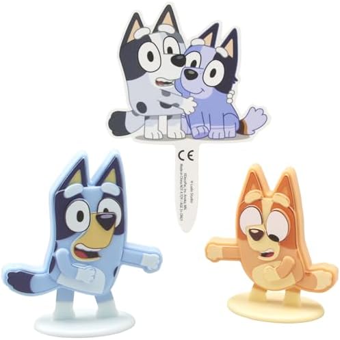 Bluey Dance Mode Cake Toppers 3 Piece Set