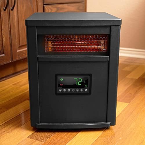 LifeSmart Infrared Quartz Heater with Remote 1500W Black