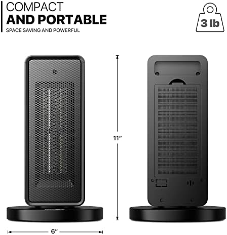 MoNiBloom Mollie Space Heater Quiet Fast Heating with 3 Modes and Safety Features
