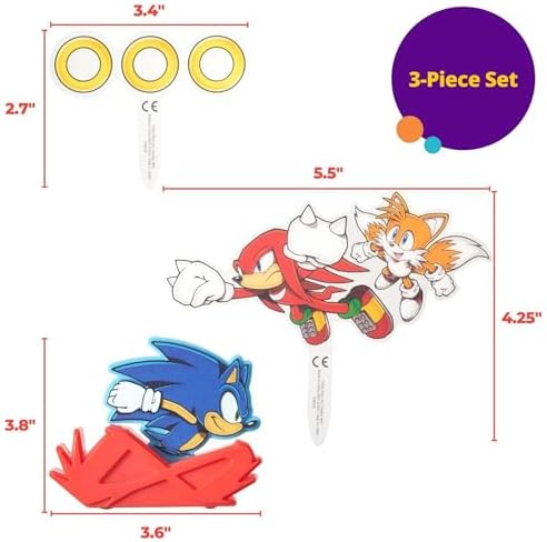 DecoSet Sonic The Hedgehog Cake Topper Set