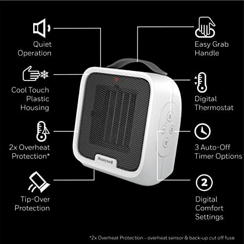 Honeywell UberHeat Plus Ceramic Space Heater for Small Rooms