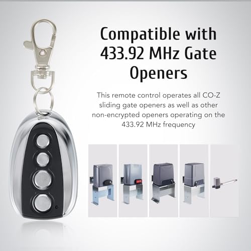 CO-Z Sliding Gate Opener Remote Control with Backup Key
