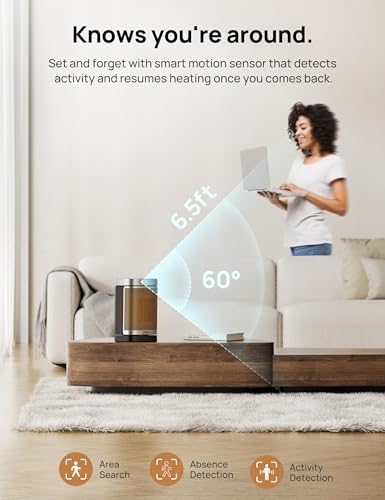Dreo Smart Space Heater with Motion Sensor and Digital Thermostat