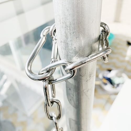 2Pcs Heavy Duty Gate Chain Lock with 4 Quick Connect Buckles