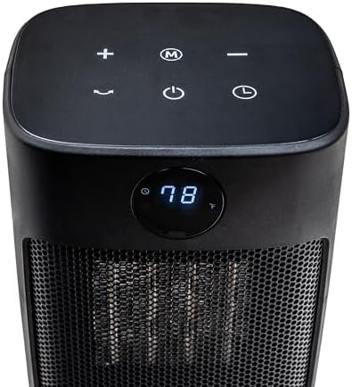 Comfort Zone Quiet Electric Space Heater with Thermostat Timer Remote Control