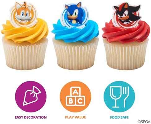 DecoPac Sonic the Hedgehog Cupcake Rings - 24 Pack 1