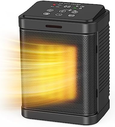 Pereysi 1500W PTC Ceramic Space Heater with 4 Modes and 24H Timer