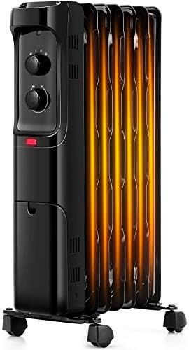 Tangkula 1500W Oil Filled Radiator Heater with 3 Settings