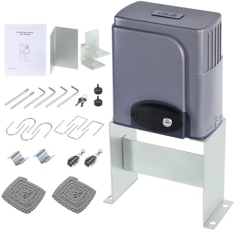 CO-Z 1400lb Sliding Gate Opener with 2 Remotes 1