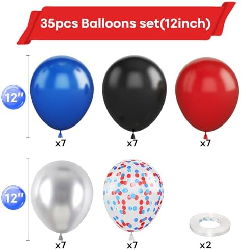 Togvu 12 Inch Spider Balloon Decorations Set
