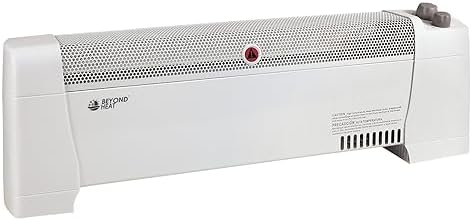 BEYOND HEAT Electric Baseboard Heater - 1500W Convection with Thermostat and Overheat Protection