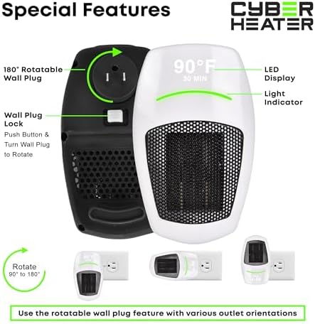 FREEZE2TRIM Cyber Heater 500W Electric Ceramic Space Heater