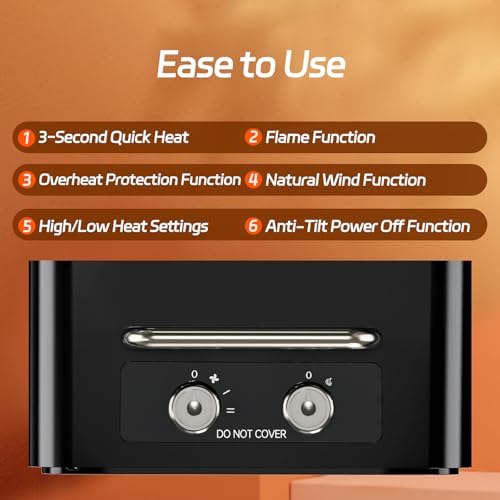 Feculs 3-IN-1 Electric Fireplace Heater