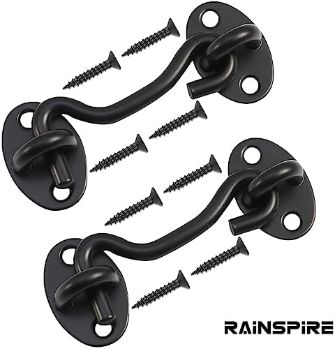 Rainspire 4 Inch Privacy Hook and Eye Latch Set